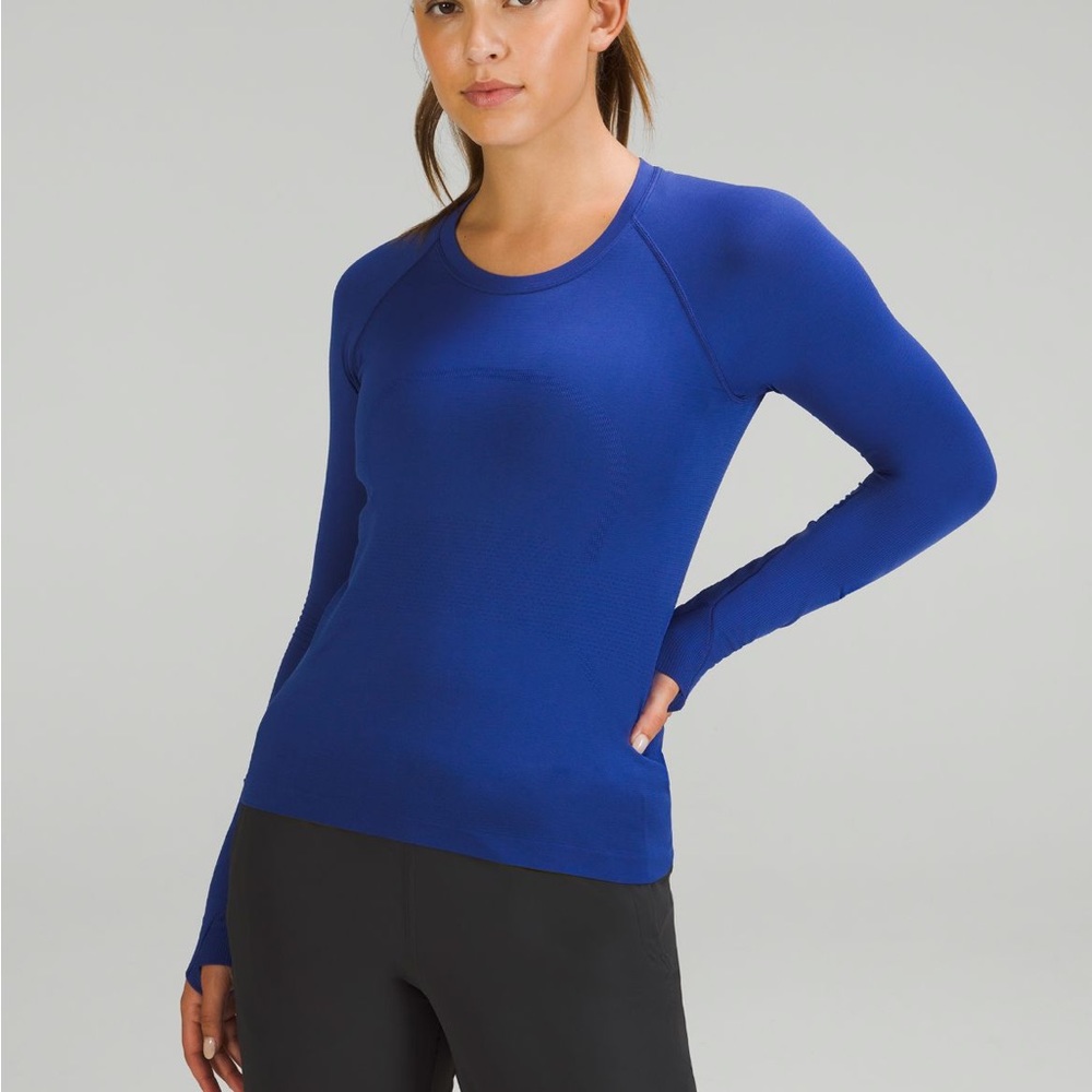 Lululemon swiftly tech, long sleeve blue